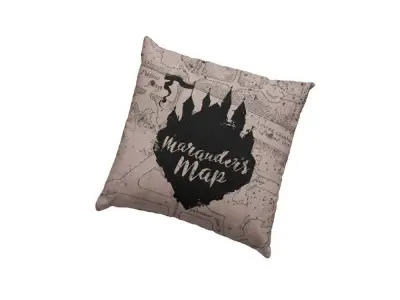 Figurine hp marauder's map square cushion
